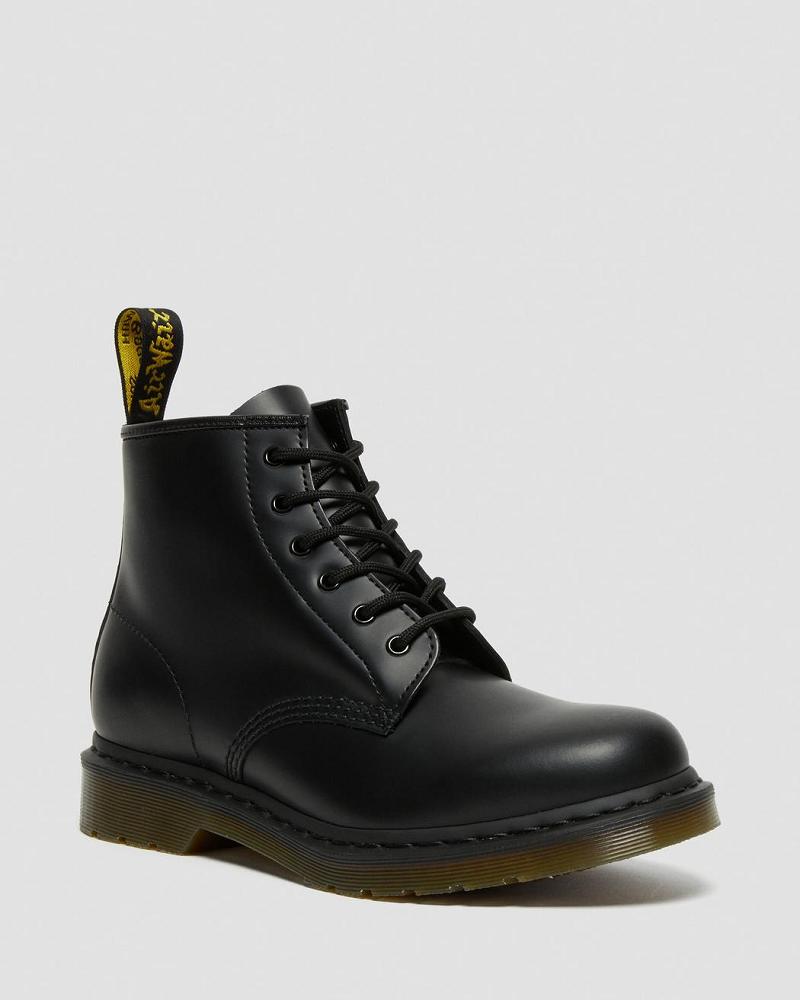 Men\'s Dr Martens 101 Smooth Leather Ankle Boots Black | AU 409ZUT